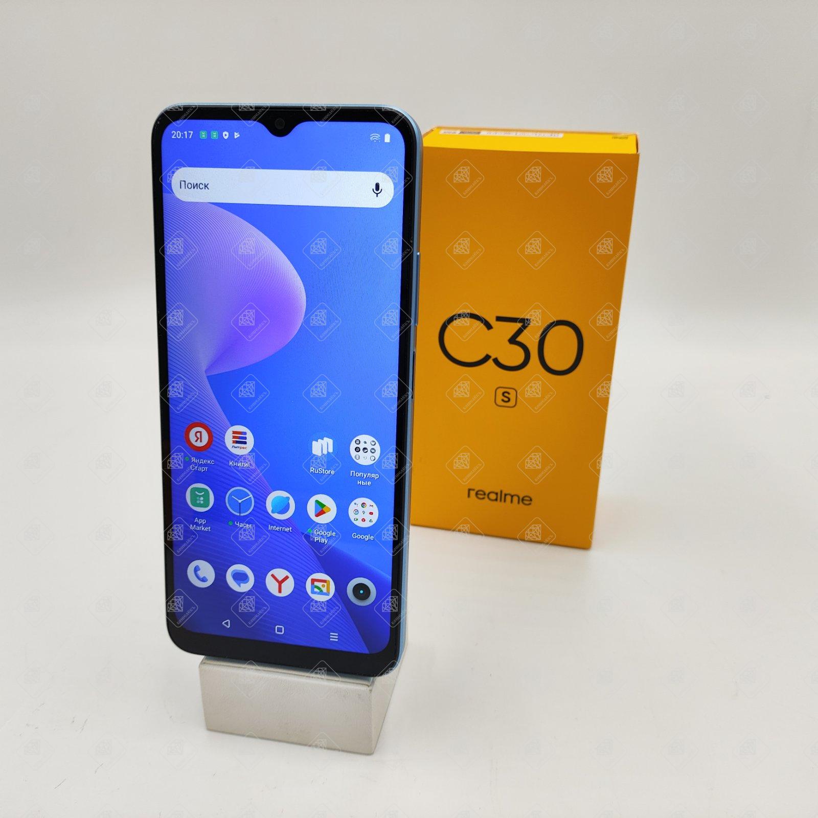 Купить Смартфон Realme C30s, 64 ГБ, синий, 3 ГБ в Самаре