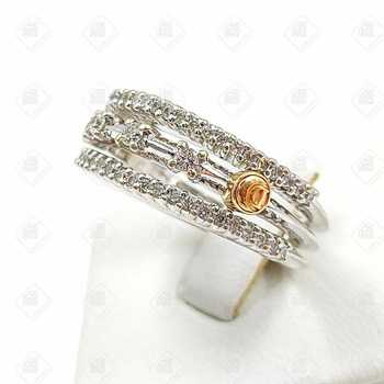 кольцо с бриллиантами Damiani , золото 750 Premium Gold, вес 7.46 г.