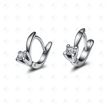 Серьги с бриллиантами 0,26Ct, золото 585 (14K), вес 2.31 г.
