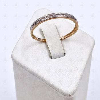 кольцо с Бриллиантовой крошкой, золото 585 III Категория, вес 0.89 г.