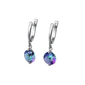 Серьги с Мистик Топазом, серебро II категория 925, вес 3.72 г.