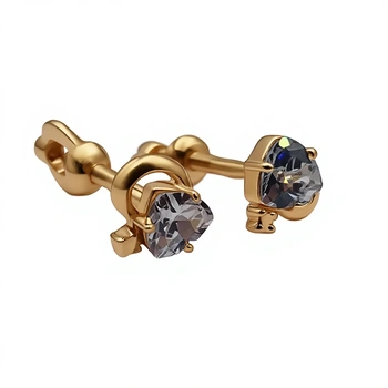 серьги Пусеты , золото 585 II Категория, вес 1.2 г.