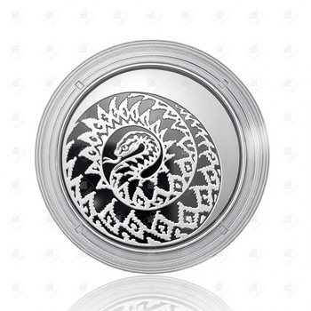 Монета ТРИ РУБЛЯ 2013 год змеи , серебро I категория 925, вес 33.94 г.