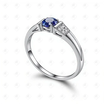 Кольцо 8 бр кр17 0,024 2\3а Сапфир, золото 585 (14K), вес 1.97 г.