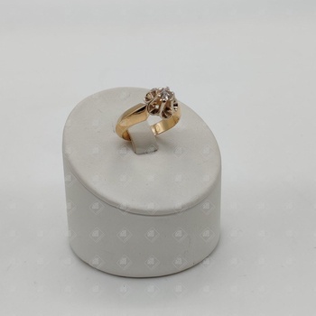 Кольцо с бриллиантом, золото 750 (18K), вес 6.94 г.