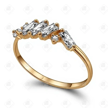 Кольцо с Фианитами, золото 585 II Категория, вес 1.09 г.