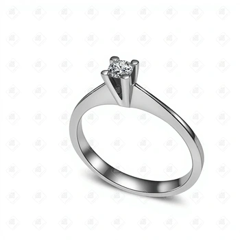 Кольцо с Бриллиантом 0,11ct, золото 585 (14K), вес 2.26 г.