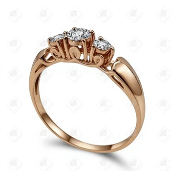 Кольцо золотое с Бриллиантами, золото 585 (14K), вес 2.05 г.