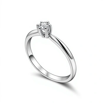 Кольцо с бриллиантом 0,149ct , золото 585 II Категория, вес 1.3 г.