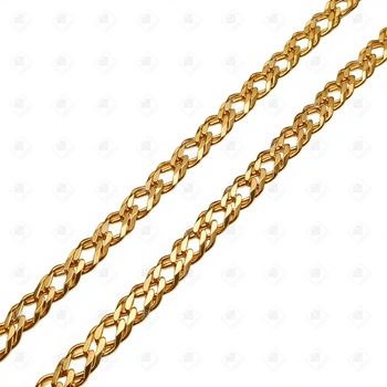 Цепь плетения Двойной ромб, золото 585 II Категория, вес 16.12 г.