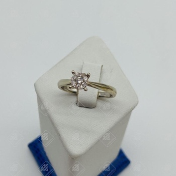 Кольцо с бриллиантами 
1бр кр57 0.004ct 4/5a
6бр кр57 0.45ct 5/6a, золото 585 II Категория, вес 2.16 г.