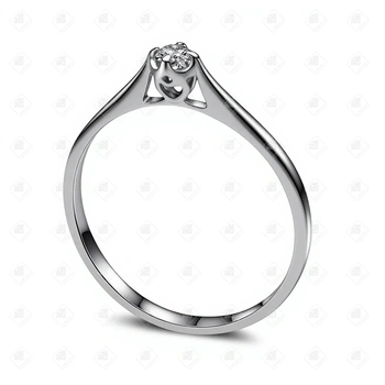 кольцо с Бриллиантом, золото 585 (14K), вес 0.9 г.