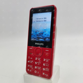 Мобильный телефон Philips Xenium E168, 30.72 МБ, красный, Другое