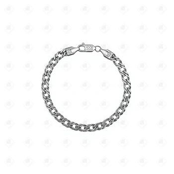 Браслет плетения Двойной ромб, серебро I категория 925, вес 13.82 г.