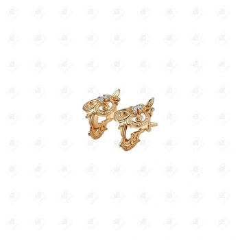 Серьги с Фианитами, серебро II категория 925, вес 3.3 г.