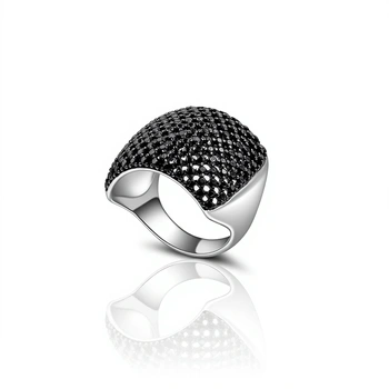 Кольцо с камнями, серебро I категория 925, вес 8.98 г.