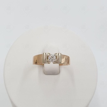 кольцо с бриллиантом 1бр кр57 0,157ct 4/5а, золото 585 III Категория, вес 3.08 г.