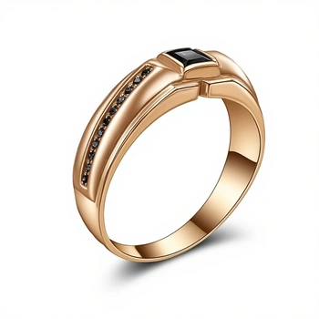 Кольцо с Ониксом, золото 585 (14K), вес 3.62 г.