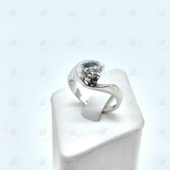 Кольцо с бриллиантом 1Бр 57Кр 0,1ct 5/6А , золото 585 II Категория, вес 3.32 г.