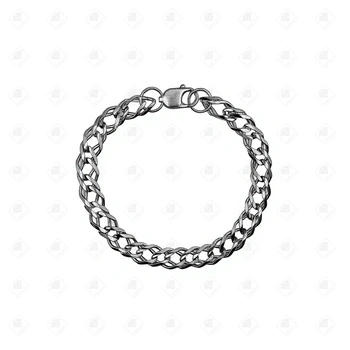 Браслет плетения Двойной Ромб, серебро I категория 925, вес 17.86 г.