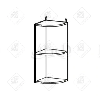 Шкаф навесной торцевой ШВТ300 Белый с фурнитурой 