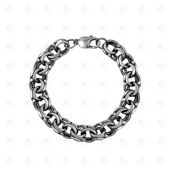 Браслет плетения Бисмарк, серебро II категория 925, вес 38.49 г.