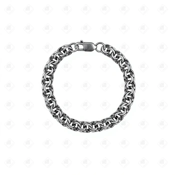 Браслет плетения Бисмарк, серебро I категория 925, вес 18.96 г.