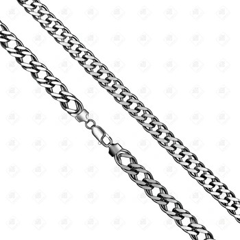 Цепь плетения Двойной ромб, серебро I категория 925, вес 98.45 г.