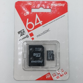 Карта памяти Smartbuy MicroSD 64gb