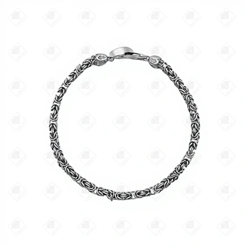 Браслет, серебро I категория 925, вес 12.74 г.