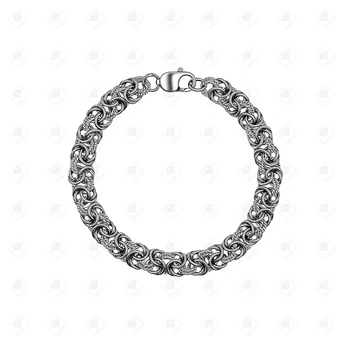 Браслет плетения Плоский Кардинал, серебро I категория 925, вес 36 г.