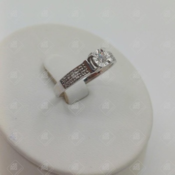 кольцо с брилиантом, золото 585 (14K), вес 1.98 г.