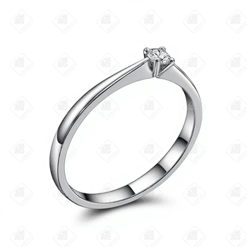 Кольцо с бриллиантом Кр57 0,05Ct 4/4A, золото 585 Premium Gold, вес 1.19 г.