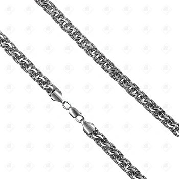 Цепь плетения Бисмарк, серебро I категория 925, вес 90.73 г.