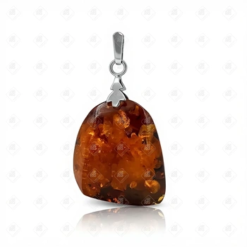 Подвеска "Янтарь", серебро 900, вес 6.91 г.