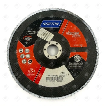 Круг лепестковый NORTON Vulcan plus 180х22,23