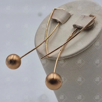Серьги Сферы, золото 585 II Категория, вес 2.82 г.