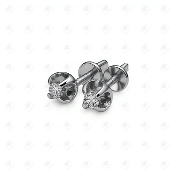 Серьги с Бриллиантами, золото 585 (14K), вес 1.48 г.