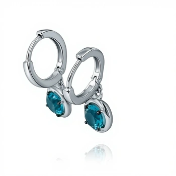 Серьги с ситаллом, серебро II категория 925, вес 2.79 г.