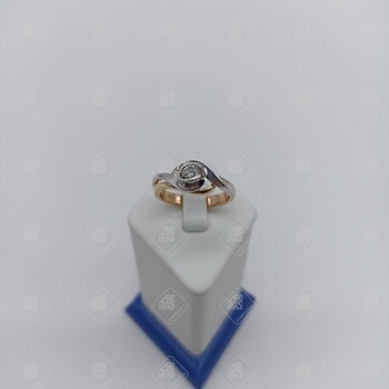 Кольцо с бриллиантом 1 Бр Кр  57 0,240 ct 4/5, золото 585 II Категория, вес 4.74 г.
