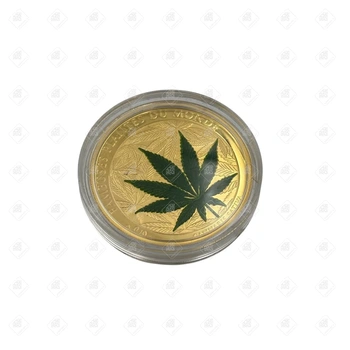 Монета с позолотой Cannabis sativa 100 Francs