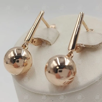 Серьги ажурный Шар, золото 585 II Категория, вес 3.57 г.