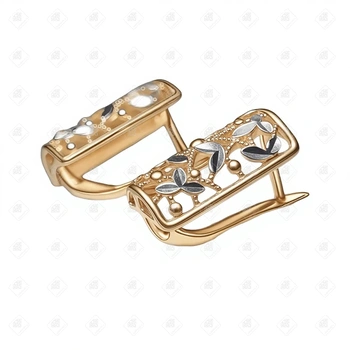 Серьги фантазийные , золото 585 II Категория, вес 4.16 г.