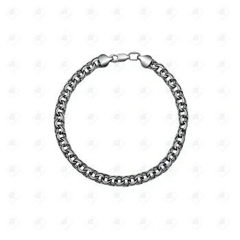 Браслет бисмарк, серебро II категория 925, вес 8.98 г.
