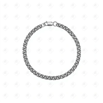 Браслет плетения Бисмарк, серебро II категория 925, вес 8.52 г.