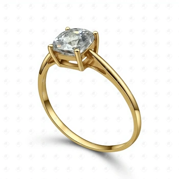 Кольцо с Фианитом , золото 585 II Категория, вес 1.58 г.