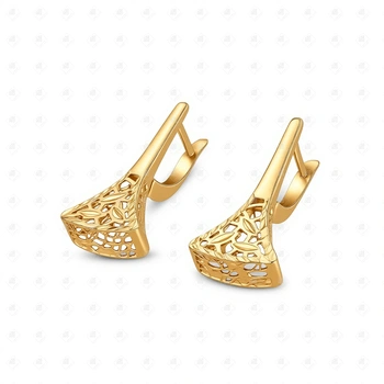 Серьги Башенки, золото 585 II Категория, вес 2.96 г.