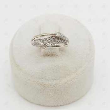 кольцо с бриллиантами, золото 585 (14K), вес 2.52 г.