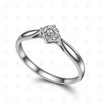Кольцо с бриллиантом , золото 585 (14K), вес 1.29 г.