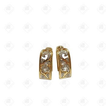 Серьги с бриллиантами, золото 585 II Категория, вес 2.03 г.